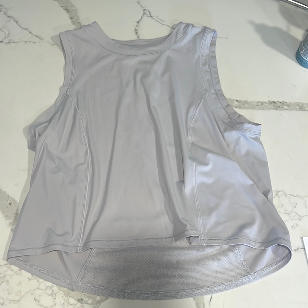Lululemon purple crop tank top size 8